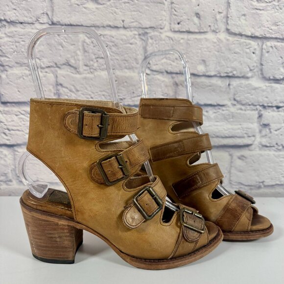 Freebird by Steven Quail Tan Leather sandals 7 - Picture 3 of 13